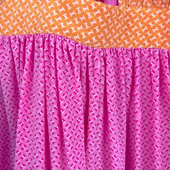 Juicy Couture Print Orang and Pink Sweetheart Dress Size 2 - Picture 5 of 8